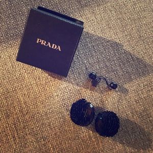 Prada sequin drop earrings